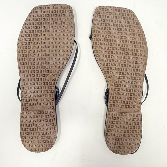 TKEES Square Toe Millie Sandals Women's US 9 EU 40 Black Leather Dainty Straps - Picture 10 of 11